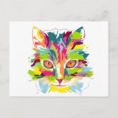 kleurrijke kat briefkaart (Voorkant)