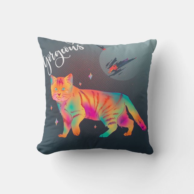 Kleurrijke kat-cliparts kussen (Voorkant)