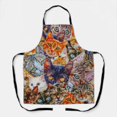 Kleurrijke kat collage schort (Voorkant)