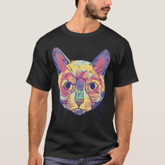Kleurrijke Kat Een Kat In Stijl Katten Gift T-shirt