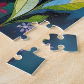 Kleurrijke Kat en Vlinder Legpuzzel (Zijkant)
