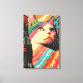 Kleurrijke kat - gedurfde Abstracte kunst Canvas Afdruk (Voorkant)