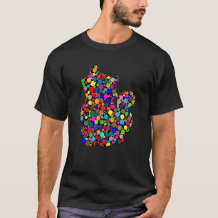 Kleurrijke Kat Gelukkige Internationale Stippendag T-shirt