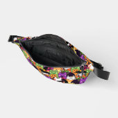 Kleurrijke kat in halloween kostuumpatroon heuptasje (Open)