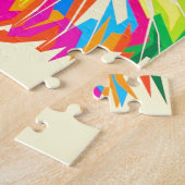 Kleurrijke Kat Jigsaw Puzzle Legpuzzel (Zijkant)