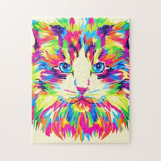 Kleurrijke Kat Jigsaw Puzzle Legpuzzel (Verticaal)