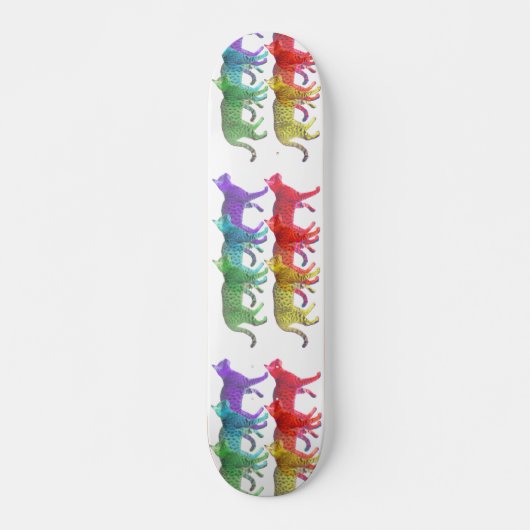 Kleurrijke kat Krowd Skateboard (Voorkant)