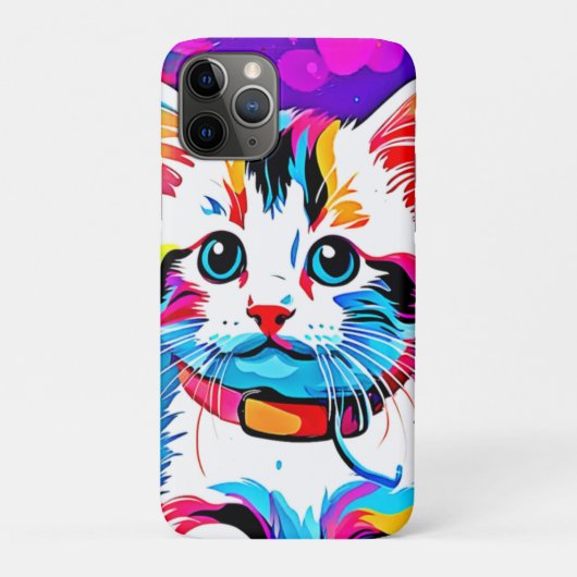 Kleurrijke Kat kunst Case-Mate iPhone Case (Achterkant)