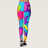 Kleurrijke Kat kunst Leggings (Achterkant)