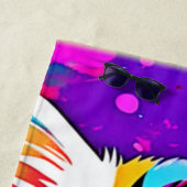 Kleurrijke Kat kunst Strandlaken (In situ)