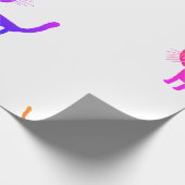 Kleurrijke kat kunst tekeningen inpakpapier (Hoek)