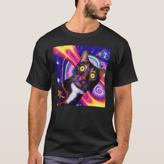 Kleurrijke kat lieve kitten t-shirt (Voorkant)