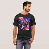 Kleurrijke kat lieve kitten t-shirt (Voorkant volledig)