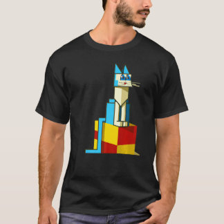 Kleurrijke kat miauw katje portret schattige poes t-shirt