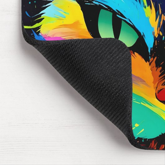 Kleurrijke kat muismat (Hoek)