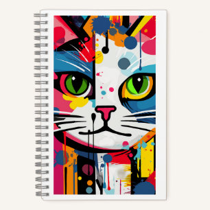 Kleurrijke Kat Notitieboek