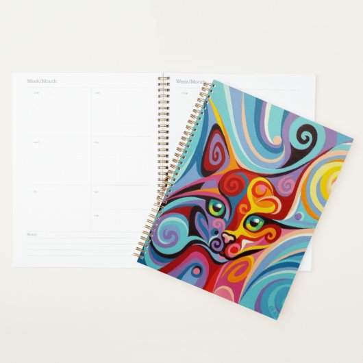 Kleurrijke kat planner (Display)