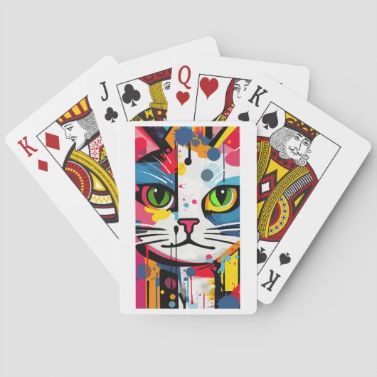 Kleurrijke Kat Pokerkaarten (Achterkant)