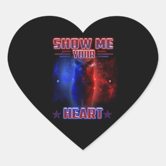 Kleurrijke kat Show me je hart Sticker