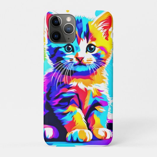Kleurrijke Kat Splash Case-Mate iPhone Case (Achterkant)