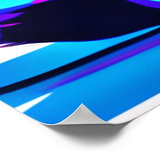 Kleurrijke Kat Splash Poster (Hoek)