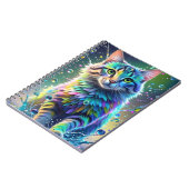 Kleurrijke kat, splash, schilderen, kleursortering notitieboek (Linkerzijde)