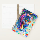 Kleurrijke kat, splash, schilderen, kleursortering planner (Display)