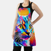 Kleurrijke Kat Stare Schort (Insitu)