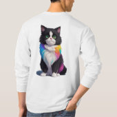 kleurrijke kat t-shirt (Achterkant)