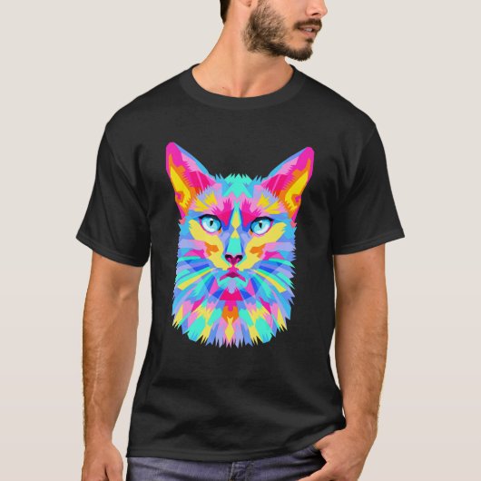 Kleurrijke Kat T-shirt (Voorkant)