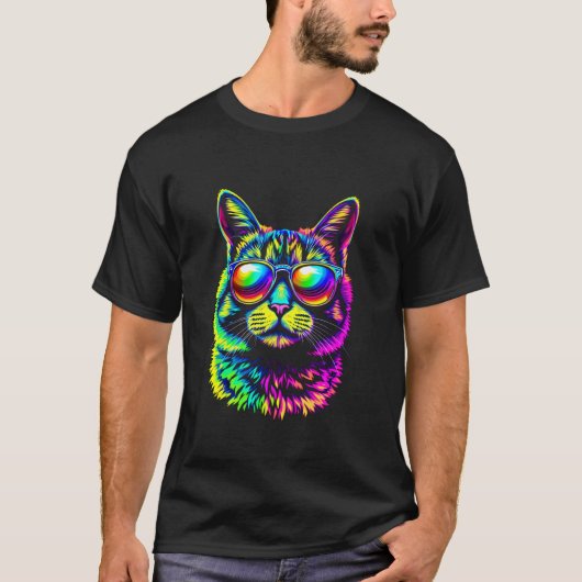 Kleurrijke Kat T-shirt (Voorkant)
