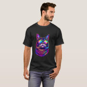 Kleurrijke Kat T-shirt (Voorkant volledig)