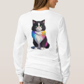 kleurrijke kat t-shirt (Achterkant)