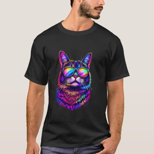 Kleurrijke Kat T-shirt (Voorkant)