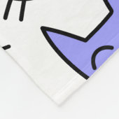 Kleurrijke kat-vlakken Retro Doodles Fleece Blanke (Hoek)