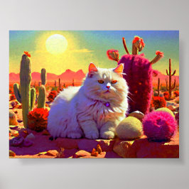 Kleurrijke Katachtige Muurkunst voor Kattenliefheb Poster
