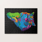 Kleurrijke katpuzzel legpuzzel (Horizontaal)