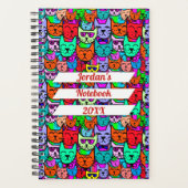 Kleurrijke katten budget planner (Voorkant)