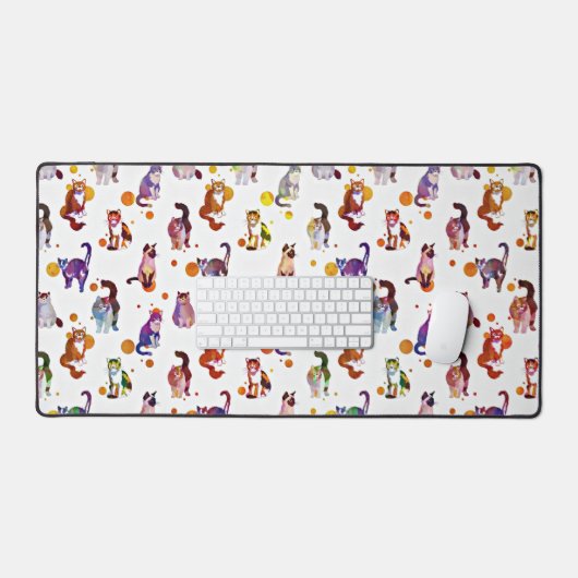 Kleurrijke katten bureaumat (Keyboard & Muis)