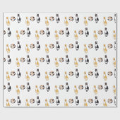 kleurrijke katten cadeaupapier (Vlak)