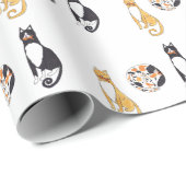 kleurrijke katten cadeaupapier (Rol Hoek)