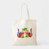 Kleurrijke katten canvas tas (Voorkant)