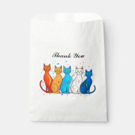 Kleurrijke Katten Dank U Voorkeur Tassen Voorkeur  Bedankzakje