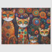 Kleurrijke katten en manen Decoupage Tissue Paper Tissuepapier (Voorkant)