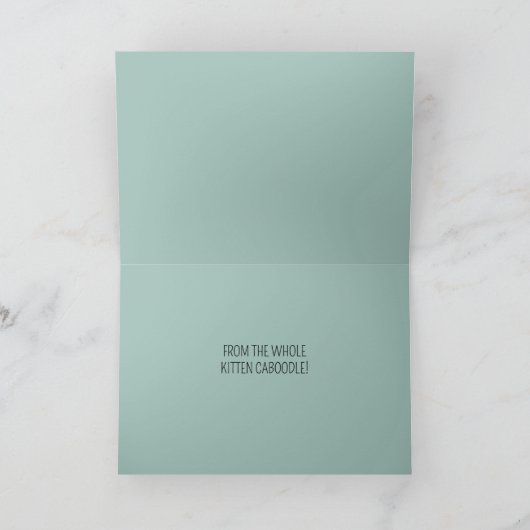 Kleurrijke Katten Fantasievolle Doodle Elk Gelegen Kaart (Binnen)