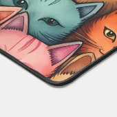 Kleurrijke katten grillige doedel bureaumat (Hoek)