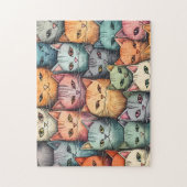 Kleurrijke katten grillige doedel legpuzzel (Verticaal)