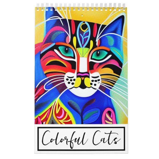Kleurrijke katten kalender (Hoes)