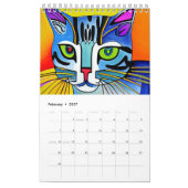 Kleurrijke katten kalender (Feb 2027)