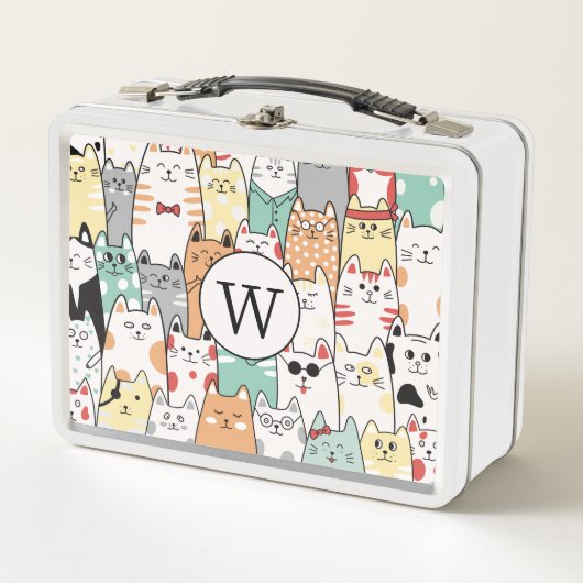 Kleurrijke Katten, Katten & Meer Katten Monogram (Voorkant)